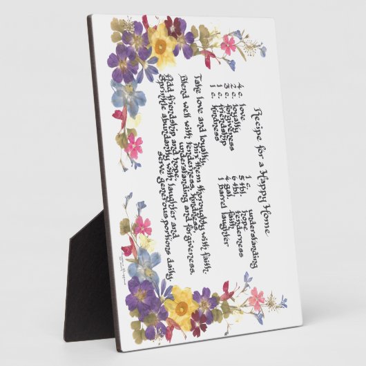 Happy Home Recipe Fotoplaat (Zijkant)