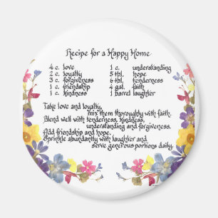 Happy Home Recipe Magneet