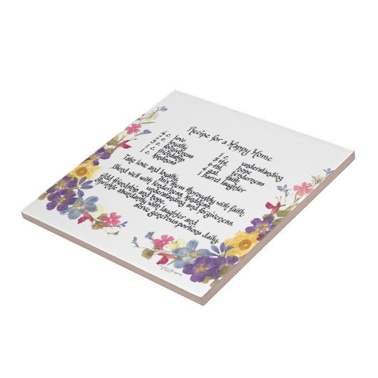 Happy Home Recipe Tegeltje (Zijkant)