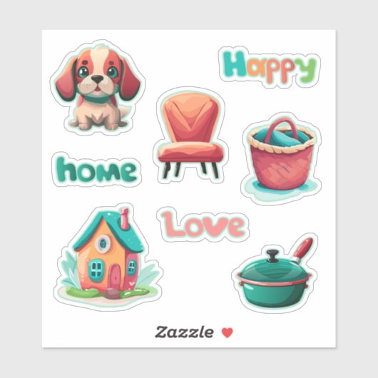 Happy Home Schattige Puppy Stickers Set (Vel)