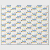 Happy Home Spa Day - vrouw in badkuip Cadeaupapier (Vlak)