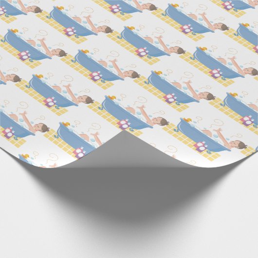 Happy Home Spa Day - vrouw in badkuip Cadeaupapier (Hoek)