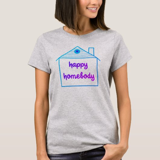 Happy Homebody (gradiëntontwerp) T-shirt voor vrou (Voorkant)