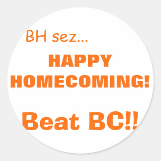 HAPPY HOMECOMING! RONDE STICKER