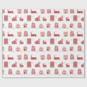 Happy Homes Christmas Village Holiday Cadeaupapier (Vlak)