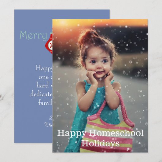 Happy Homeschool Feestdagen Feestdagenkaart (Voorkant / Achterkant)