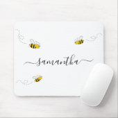 Happy hommels zomerse leuke humor-monogram muismat (Met muis)