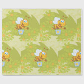Happy Honey Bee Cadeaupapier (Vlak)