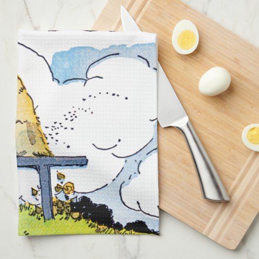 Happy Honey Bee Hive kunst Theedoek (Quarter Fold)