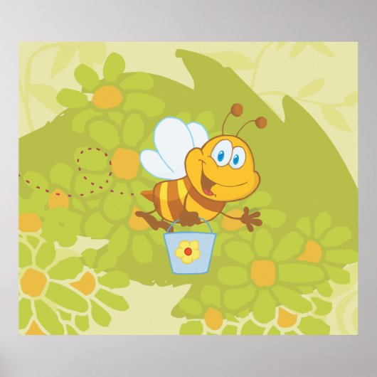 Happy Honey Bee Poster (Voorkant)