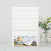 Happy Honeybee Hive Stationery Lined Briefpapier (Staand voorkant)
