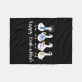 Happy Honk-ukkah Hanukkah Silly Goose Women Men Ki Fleece Deken (Voorkant (Horizontaal))