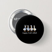 Happy Honk-ukkah Hanukkah Silly Goose Women Men Ki Ronde Button 5,7 Cm (Voorkant /achterkant)