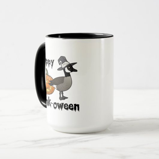 Happy Honk-vrouw Funny Canada Goose Halloween Mok (Voorkant links)