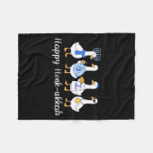 Happy Honkukkah Hanukkah Funny Chanukah Jewish Fes Fleece Deken (Voorkant (Horizontaal))