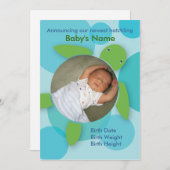 Happy Honu (Bubbles) Aankondiging van geboorte (Voorkant / Achterkant)
