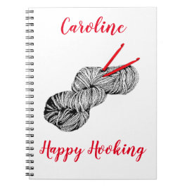 Happy Hooking, gepersonaliseerde haakjes Notitieboek