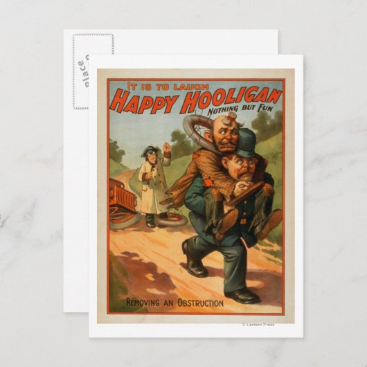 Happy Hooligan "Het is om te lachen" Poster theate Briefkaart (Voorkant / Achterkant)