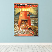 Happy Hooligan Lighthouse en Jonah Play Canvas Afdruk (Insitu (Houten vloer))