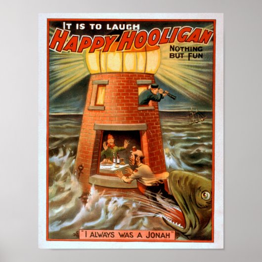 Happy Hooligan Lighthouse en Jonah Play Poster (Voorkant)