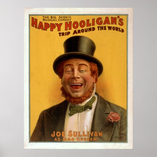 HAPPY HOOLIGAN'S Comedy Act VAUDEVILLE Poster (Voorkant)