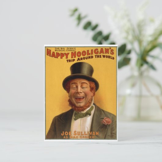 Happy Hooligan's reis over de hele wereld Briefkaart (Staand voorkant)