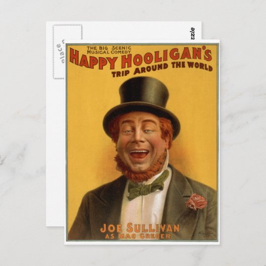 Happy Hooligan's reis over de hele wereld Briefkaart (Voorkant / Achterkant)