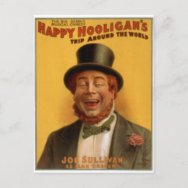 Happy Hooligan's reis over de hele wereld Briefkaart