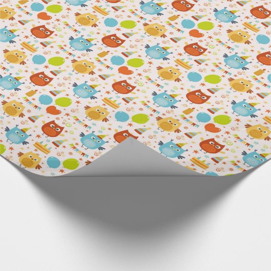 Happy Hoot Birthday Cadeaupapier (Hoek)