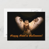 Happy Hoot in Halloween Briefkaart (Voorkant / Achterkant)
