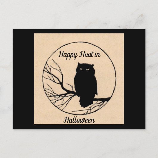 Happy Hoot in Halloween Briefkaart (Voorkant)