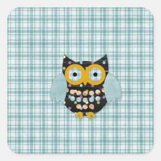 Happy Hooter Alli Vierkante Sticker