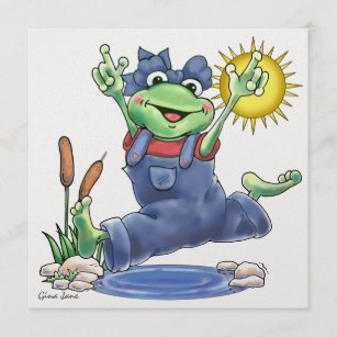 Happy Hoppin' Frog Invitation by SRF Kaart