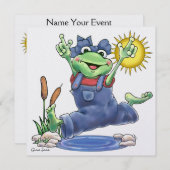 Happy Hoppin' Frog uitnodiging door SRF (Voorkant / Achterkant)