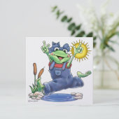 Happy Hoppin' Frog uitnodiging door SRF (Staand voorkant)