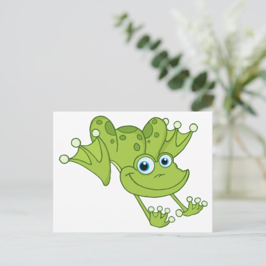 Happy Hopping Frog Briefkaart (Staand voorkant)