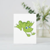 Happy Hopping Frog Briefkaart (Staand voorkant)