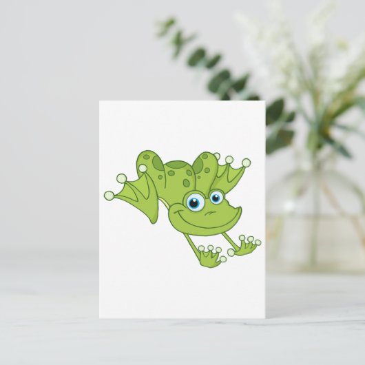 Happy Hopping Frog Briefkaart (Staand voorkant)