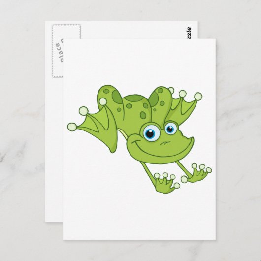 Happy Hopping Frog Briefkaart (Voorkant / Achterkant)