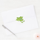 Happy Hopping Frog Ronde Sticker (Envelop)