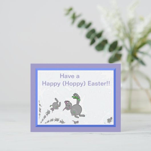 Happy (Hoppy) Easter Briefkaart (Staand voorkant)