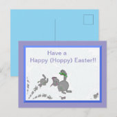 Happy (Hoppy) Easter Briefkaart (Voorkant / Achterkant)