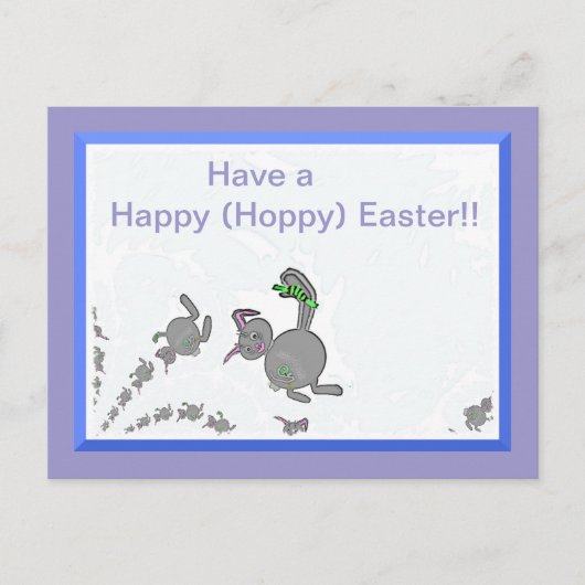 Happy (Hoppy) Easter Briefkaart (Voorkant)