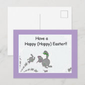 Happy (Hoppy) Easter Briefkaart (Voorkant / Achterkant)
