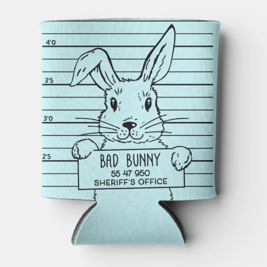 Happy Hoppy Easter Cute Funny Bunny Blikjeskoeler (Voorkant)