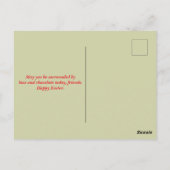 Happy Hoppy Easter Rabbit Eggs Briefkaart (Achterkant)