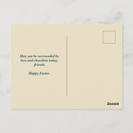 Happy Hoppy Easter Rabbit Eggs Briefkaart (Achterkant)