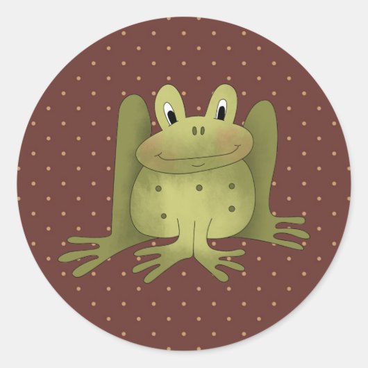 Happy Hoppy Frog Fun Stickers Seals (Voorkant)