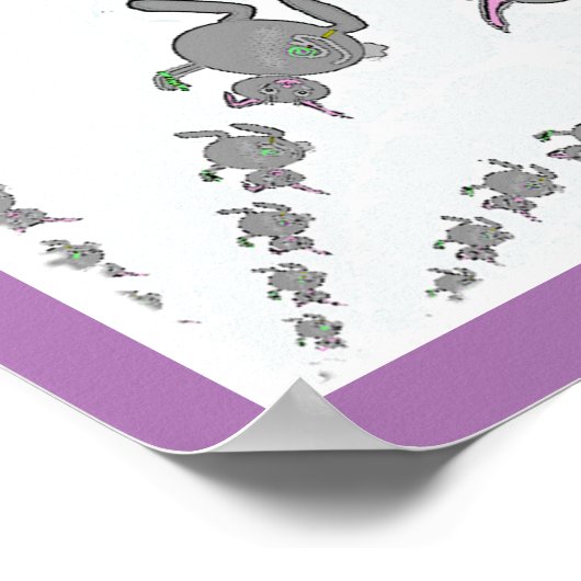 Happy (Hoppy) PaasPoster Poster (Hoek)