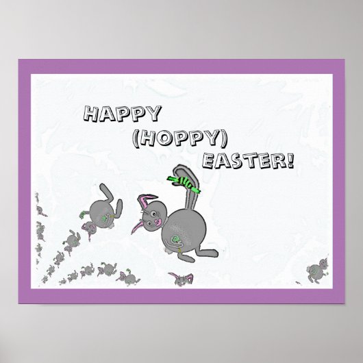 Happy (Hoppy) PaasPoster Poster (Voorkant)